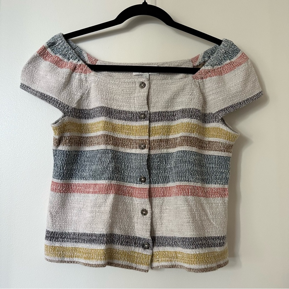 Madewell Texture & Thread Button-Front Top - Picture 5 of 7